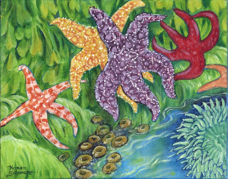 Here's a bit of my past seashore art to keep you in the mood! 