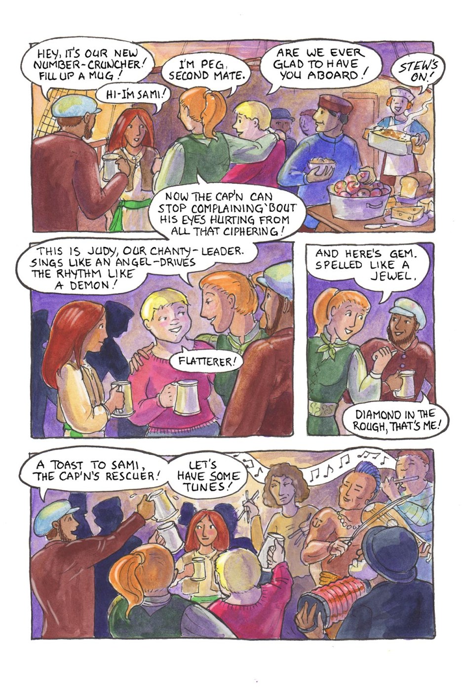 Page 58 — Sami lets her hair down for the sunset gathering.